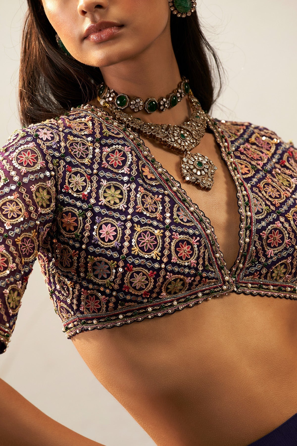 Geet Ruffle Saree Set-RTS