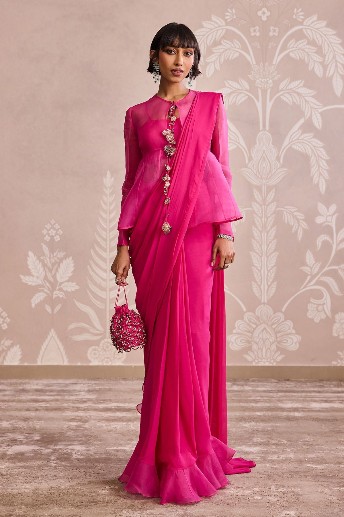 Garnet Saree Set-RTS
