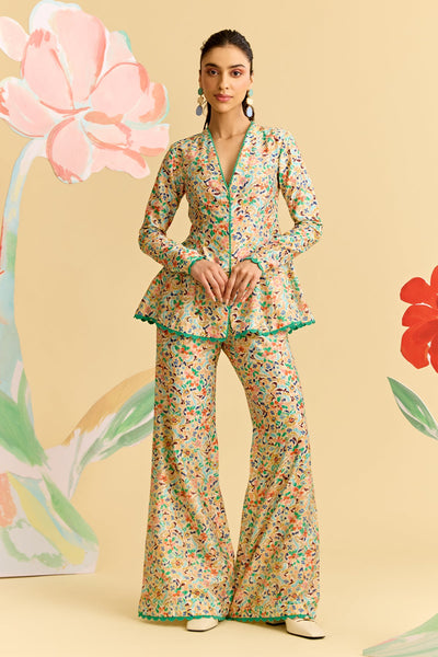 Ikkat Printed Peplum Set