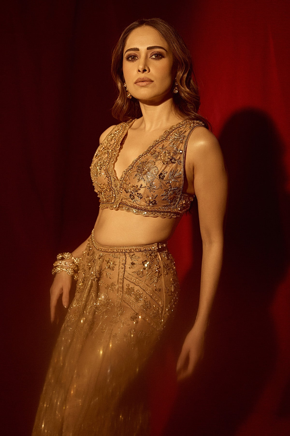 Nushrat in O.G. Saree Skirt Set