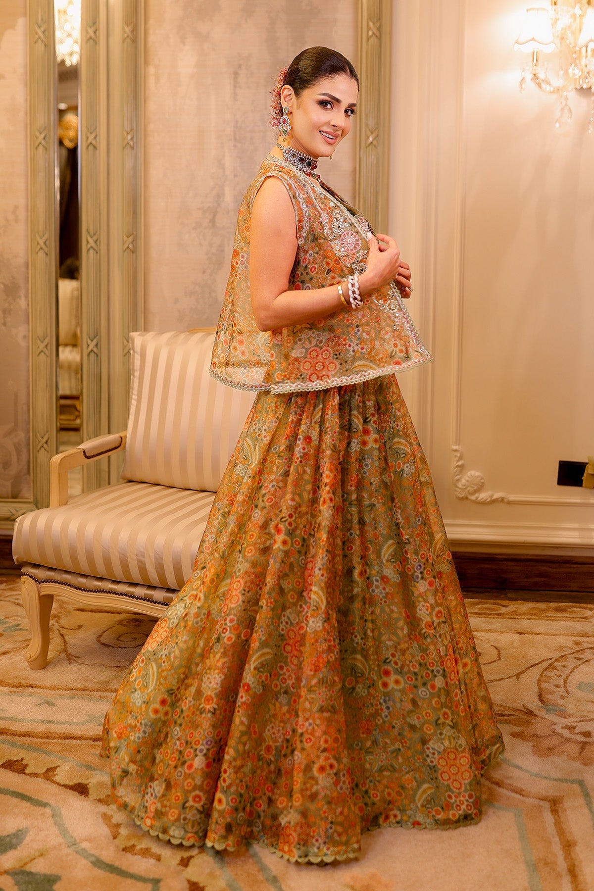 Priyanka Nagar in Zaral Lehenga Set