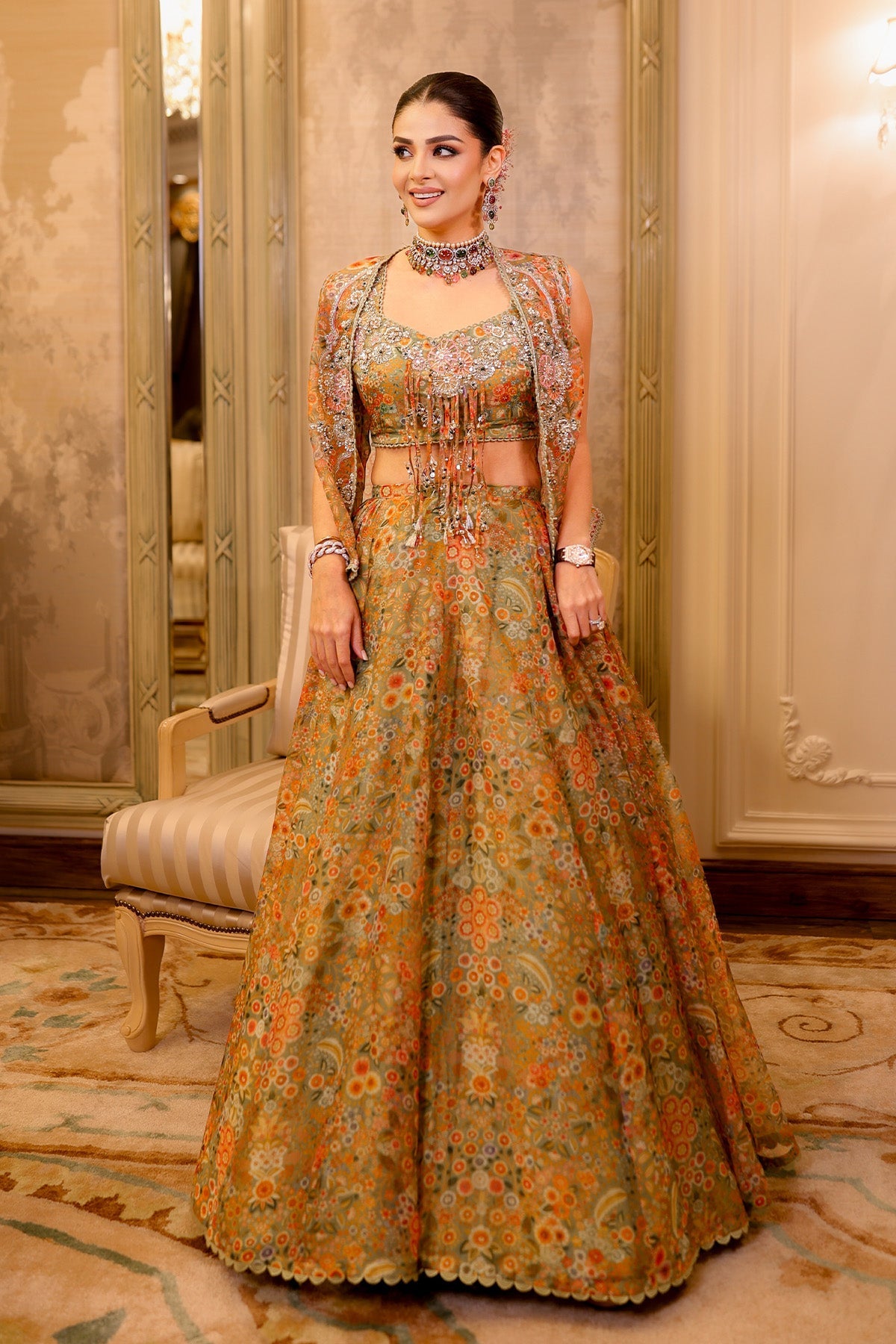 Priyanka Nagar in Zaral Lehenga Set