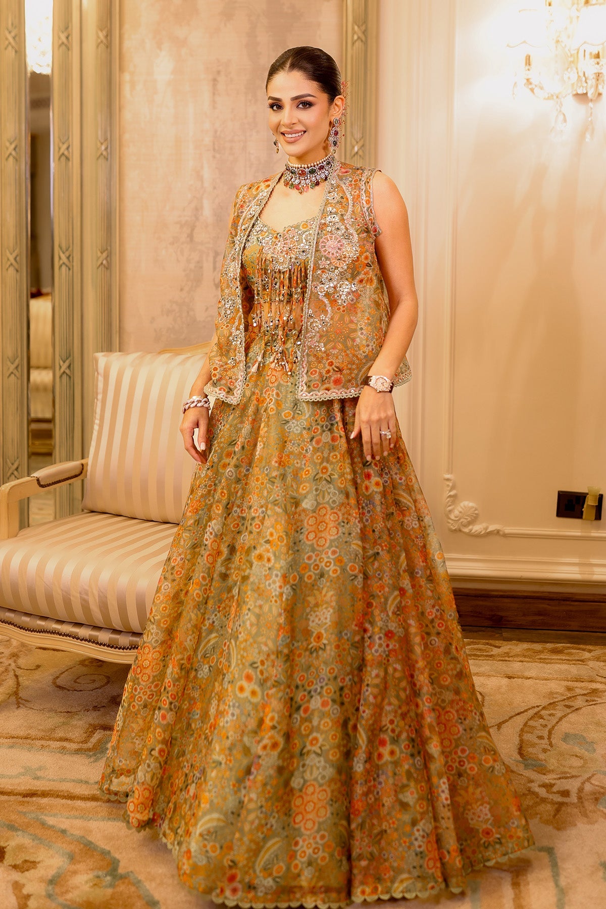 Priyanka Nagar in Zaral Lehenga Set