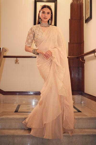 Aditi Rao in SNEH RUFFLE SAREE SET