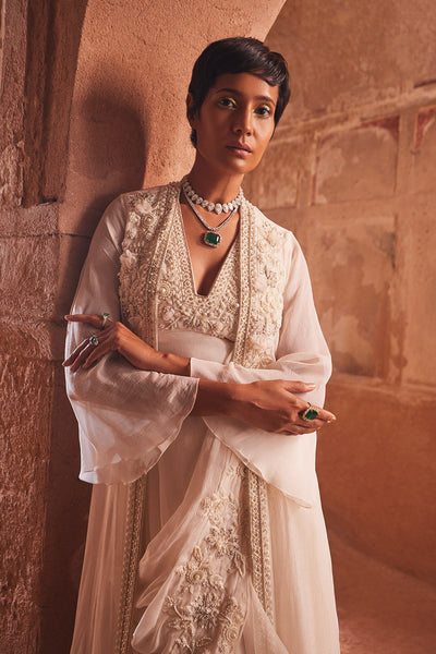 RIDHIMEHRA-IVORY-EMBROIDERED-CHIFFON-JACKET