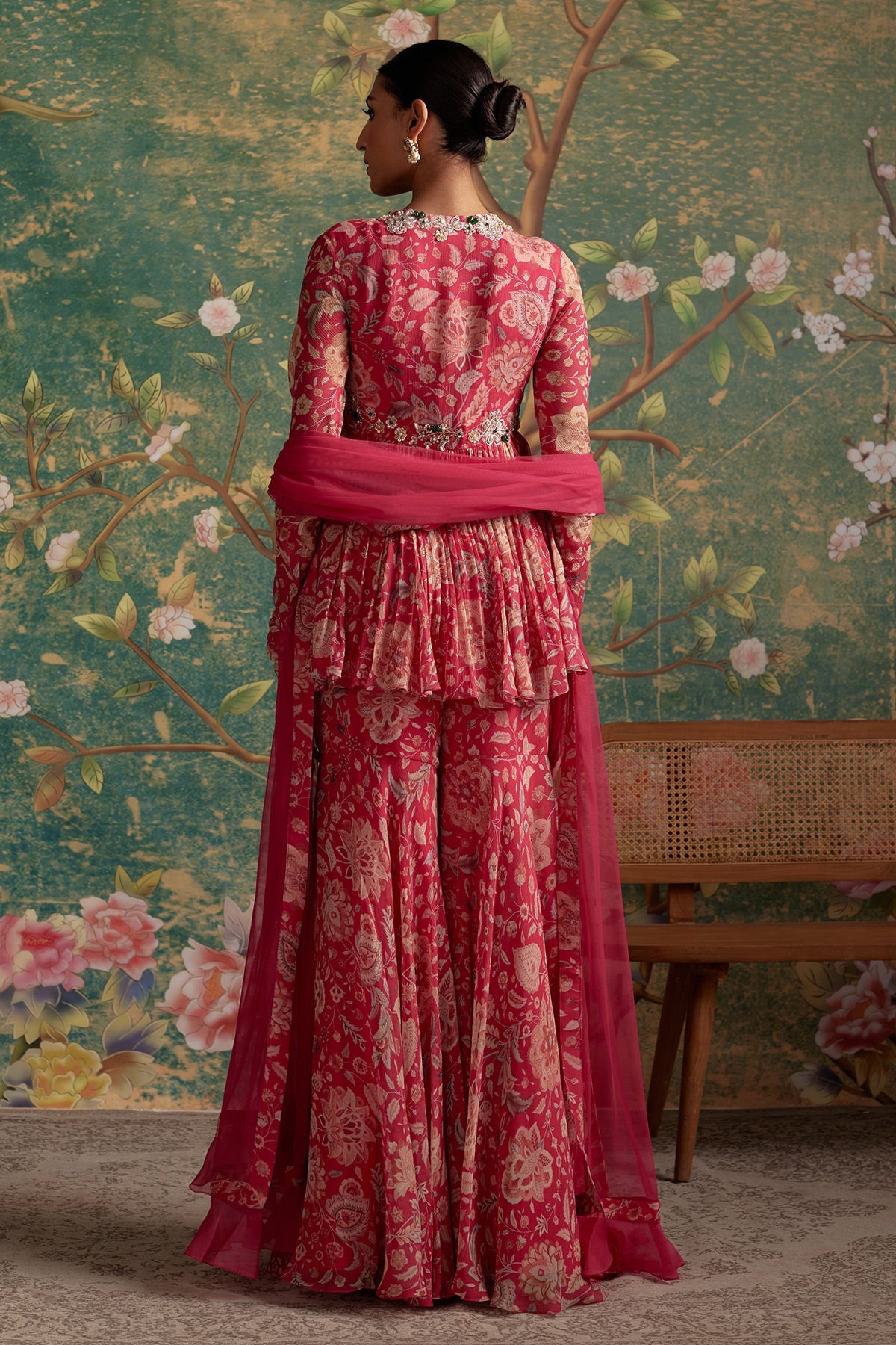 AWESPRING PEPLUM SHARARA SET-RTS