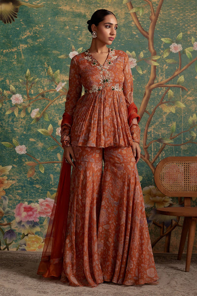 RIDHI MEHRA IN AWESPRING PEPLUM SHARARA SET