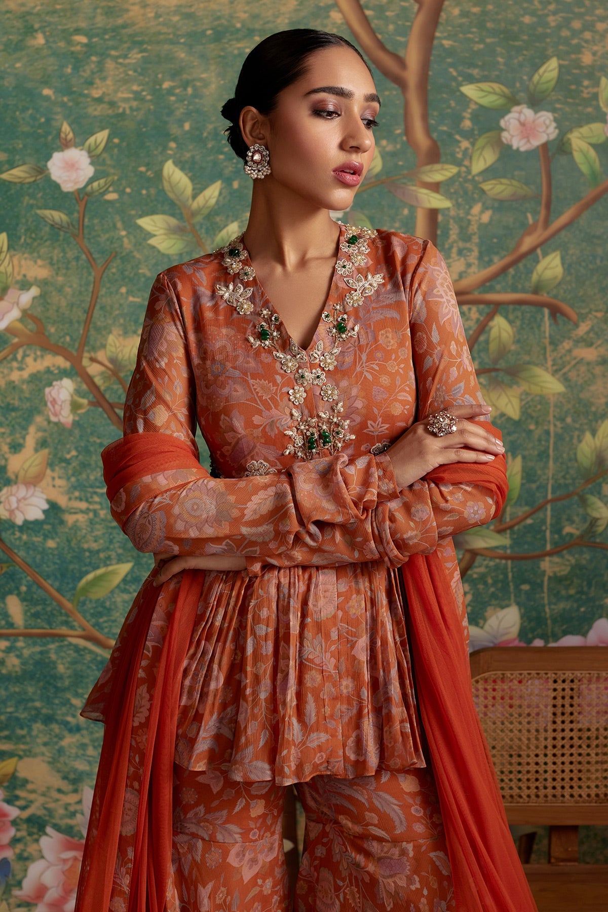 RIDHI MEHRA IN AWESPRING PEPLUM SHARARA SET