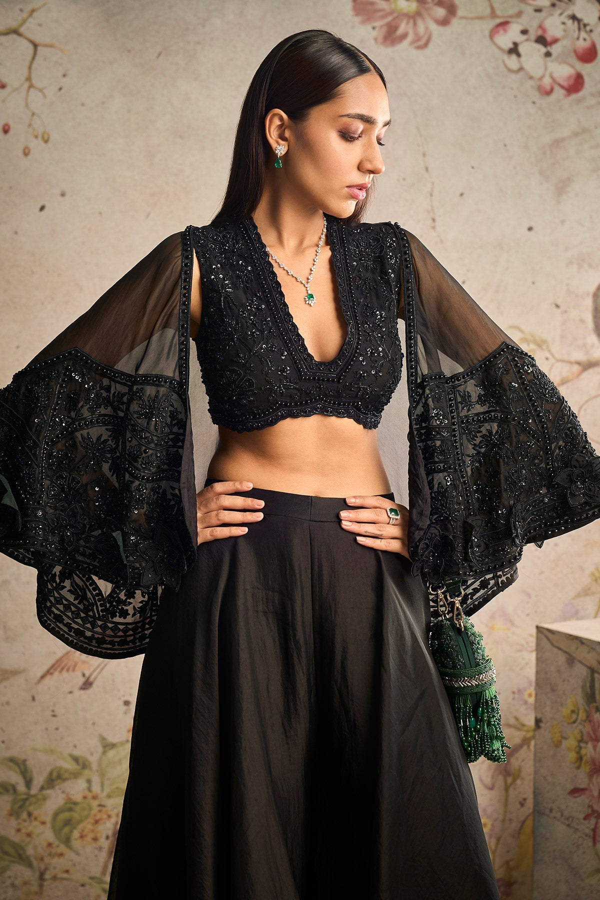 Ridhi-mehra-Black Heavily Embroidered