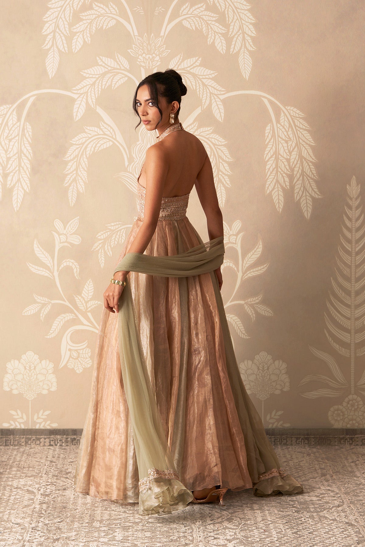 Leher Anarkali Set