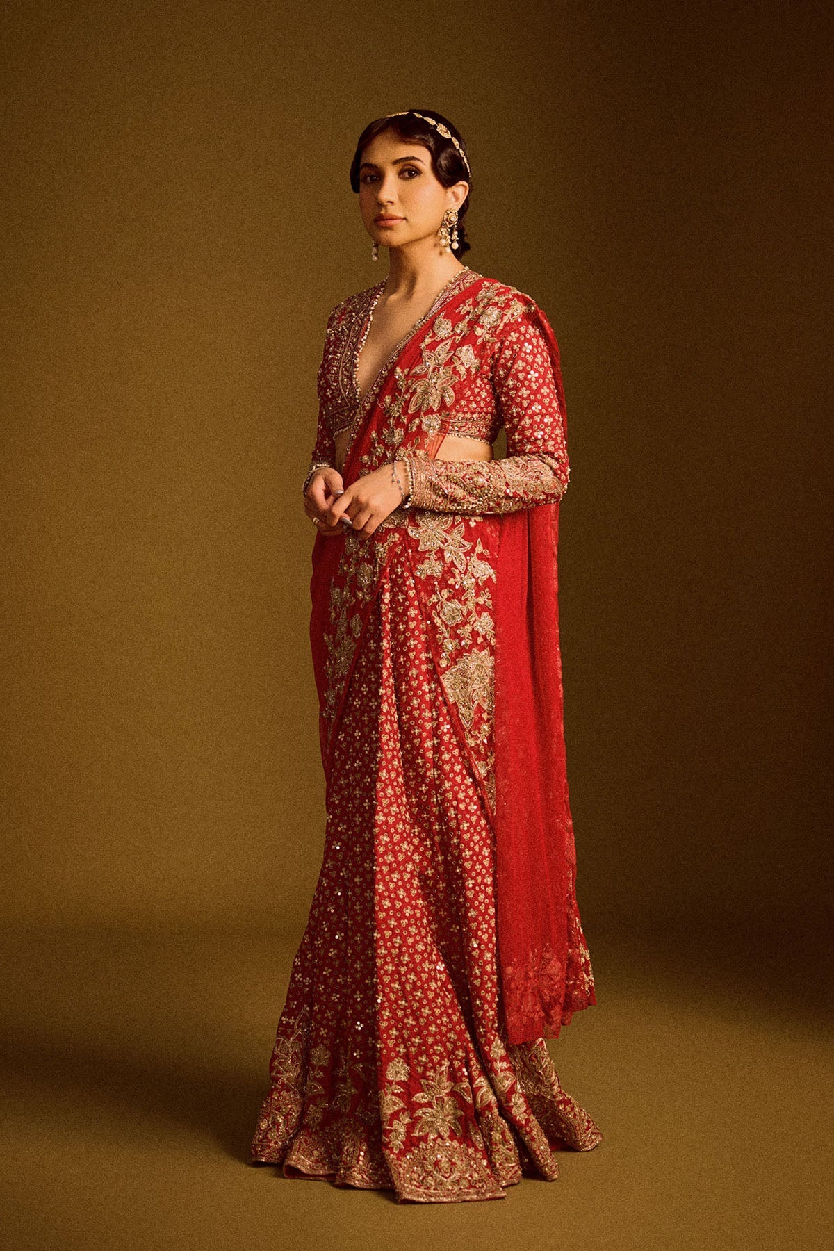 Navdeep Kaur in Sagan Saree Set