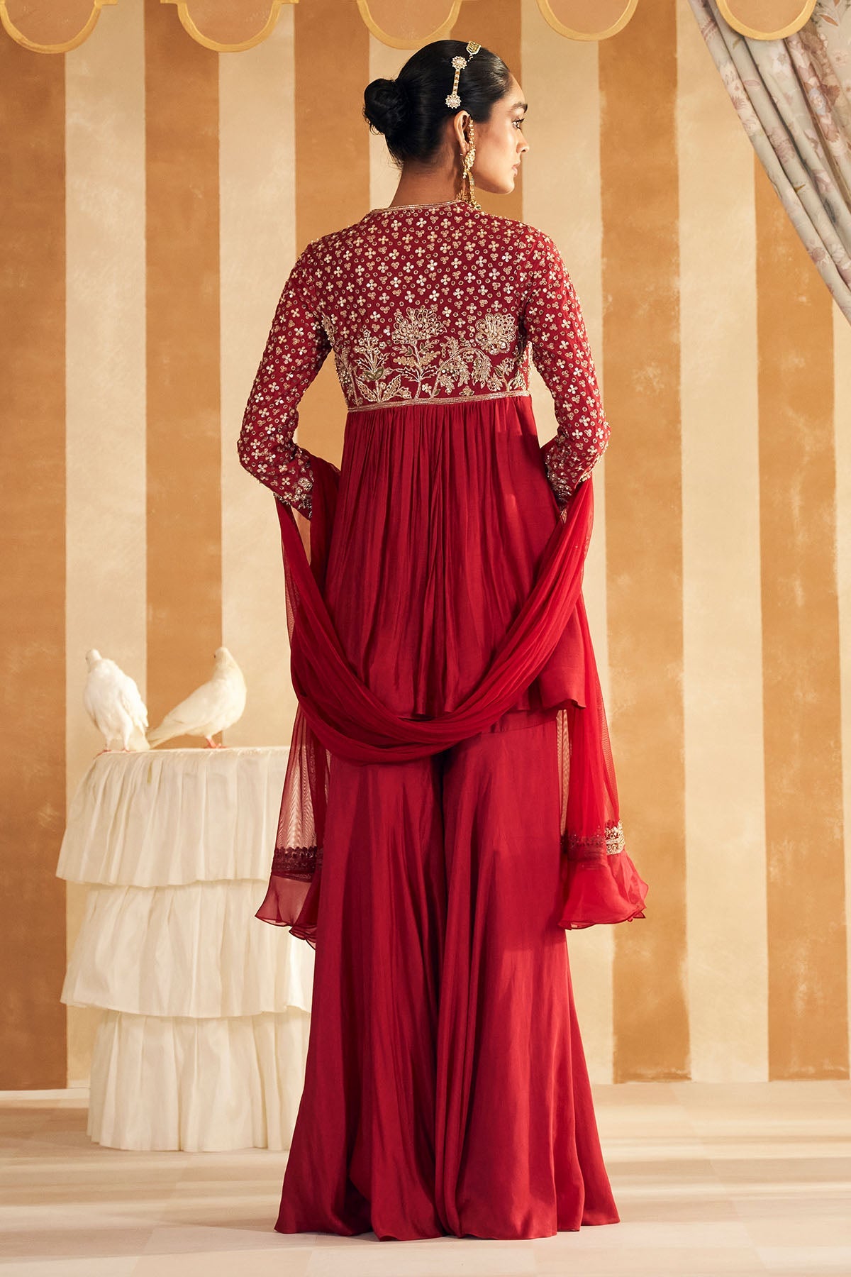 Qasida Short Anarkali Set