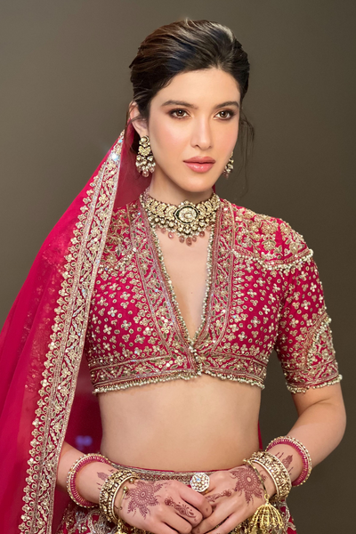 Shanaya Kapoor in Rani Lehenga Set