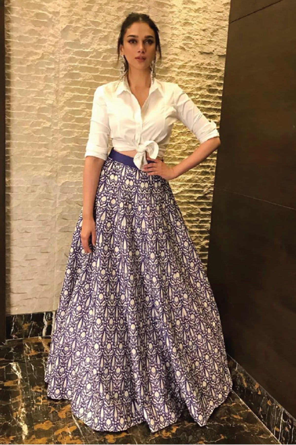 Aditi Rao Hydari in Cinco Bird Print Skirt