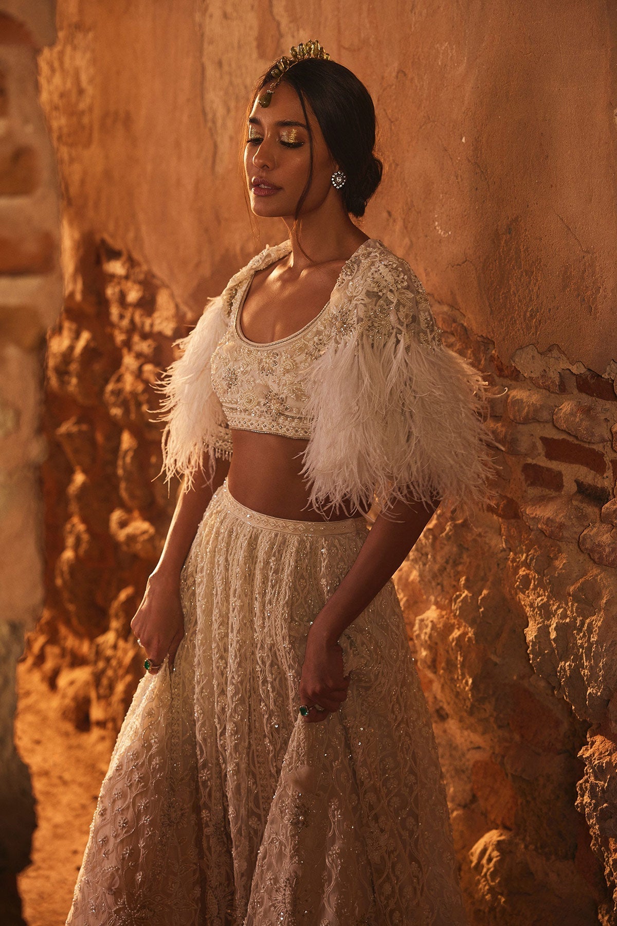 RIDHI-MEHRA-IVORY-NET-EMBROIDERED-LEHENGA