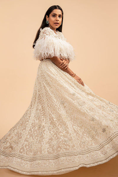 RIDHI-MEHRA-IVORY EMBROIDERED LEHENGA