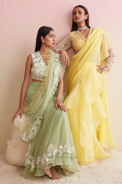 RIDHIMEHRA-MINT-GREEN-EMBROIDERED-SAREE 