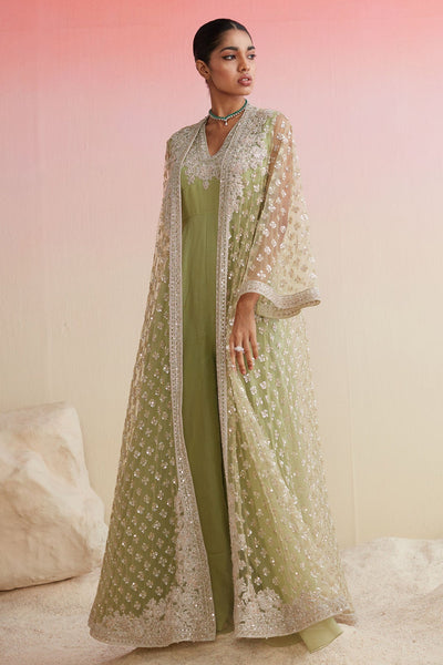 RM-MINT EMBROIDERED NET JACKET AND ORGANZA